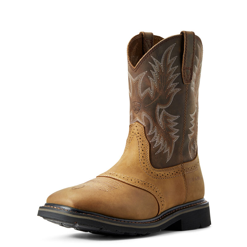 Ariat Sierra Wide Square Toe - Miesten Ruskea Työsaappaat ( AHZQKN-219 )